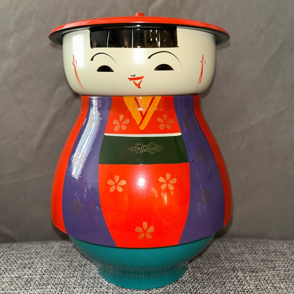 Colorful Kokeshi Doll Decorative Accent